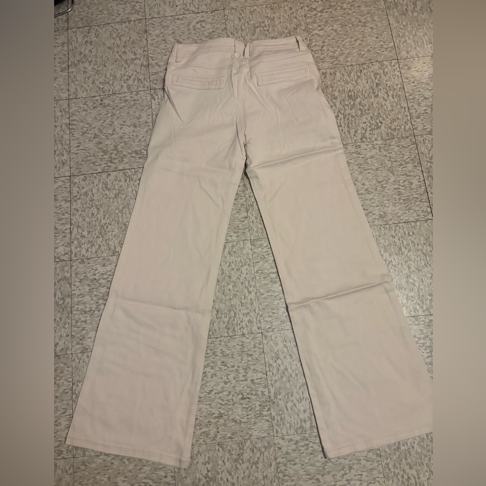 Elegant Beige Wide Leg Women's Pants - Picture 8 of 9